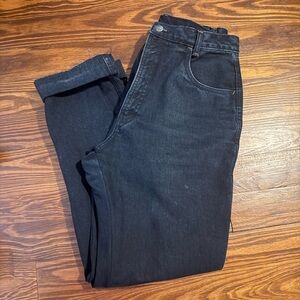 Vintage Black Straight Leg Jeans for Women